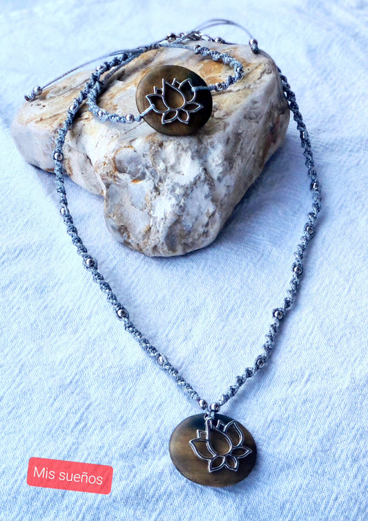 Makramee-Kette und Armband