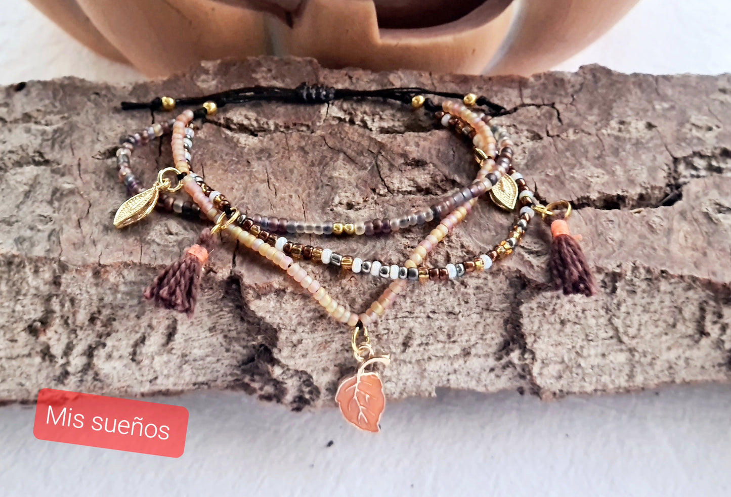 "Tres en uno" Armband