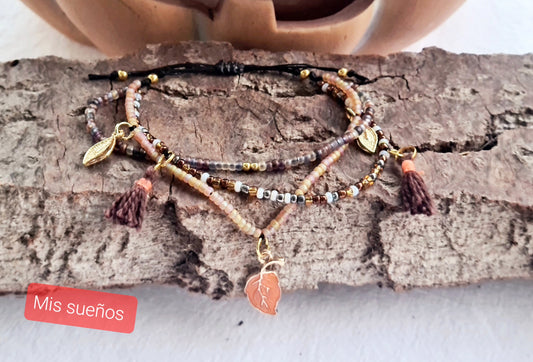 "Tres en uno" Armband