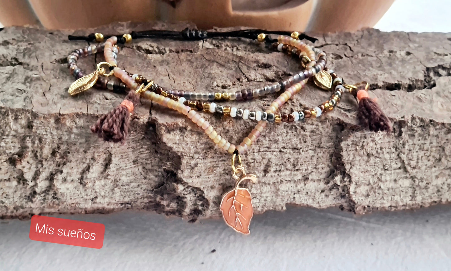 "Tres en uno" Armband