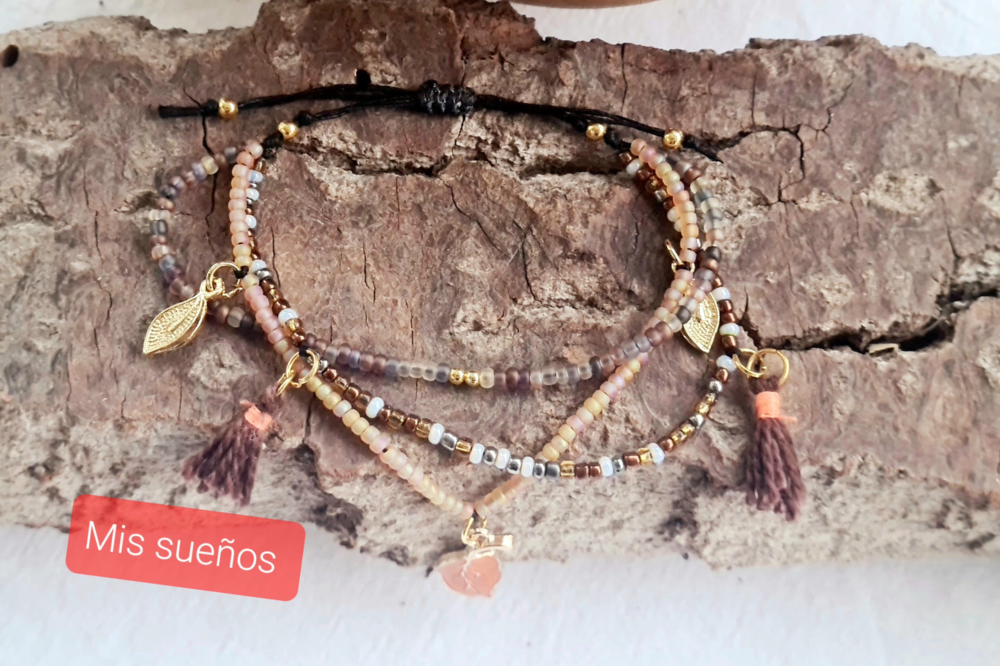 "Tres en uno" Armband