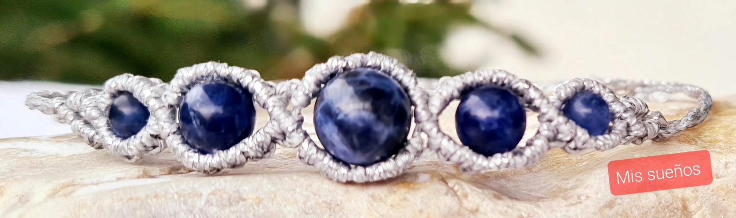 Edelstein-Makramee-Armband