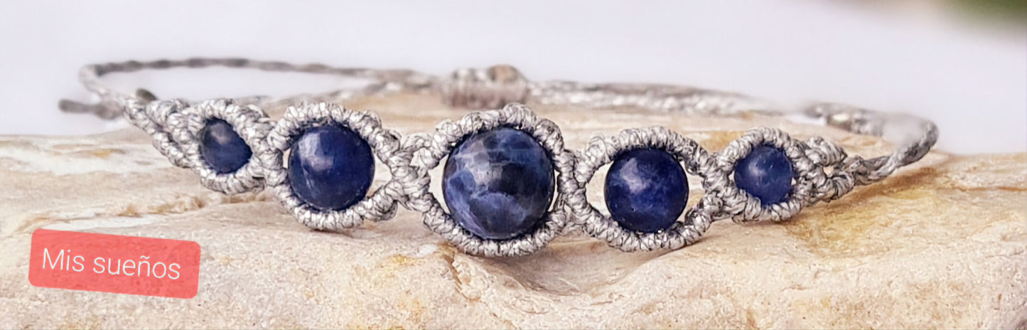 Edelstein-Makramee-Armband