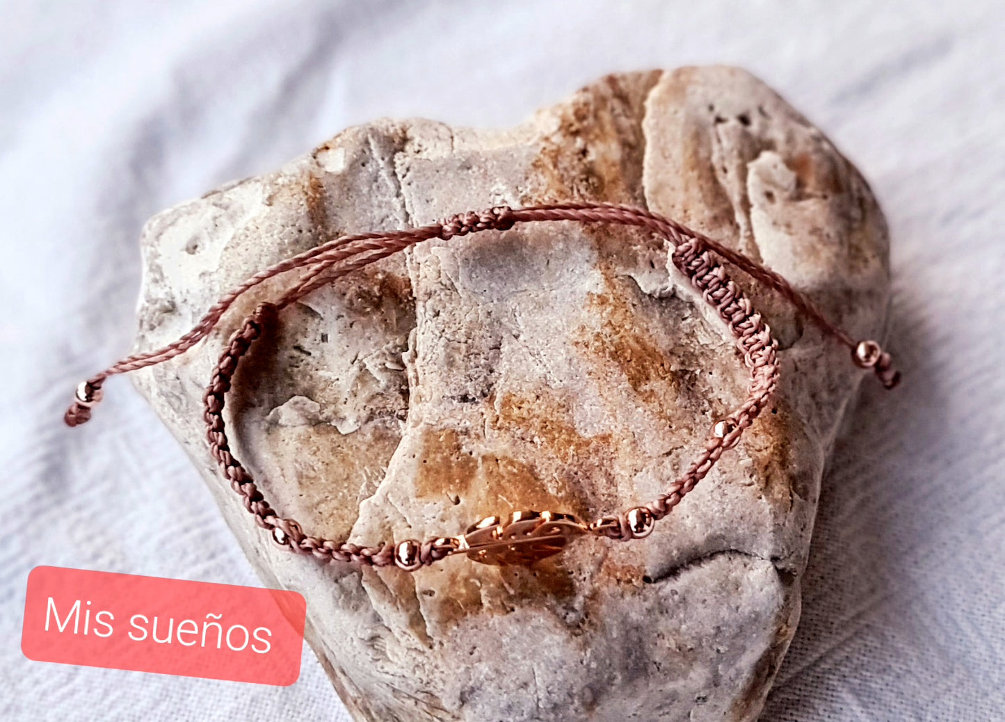 Makramee-Armband "Monstera-Blatt"