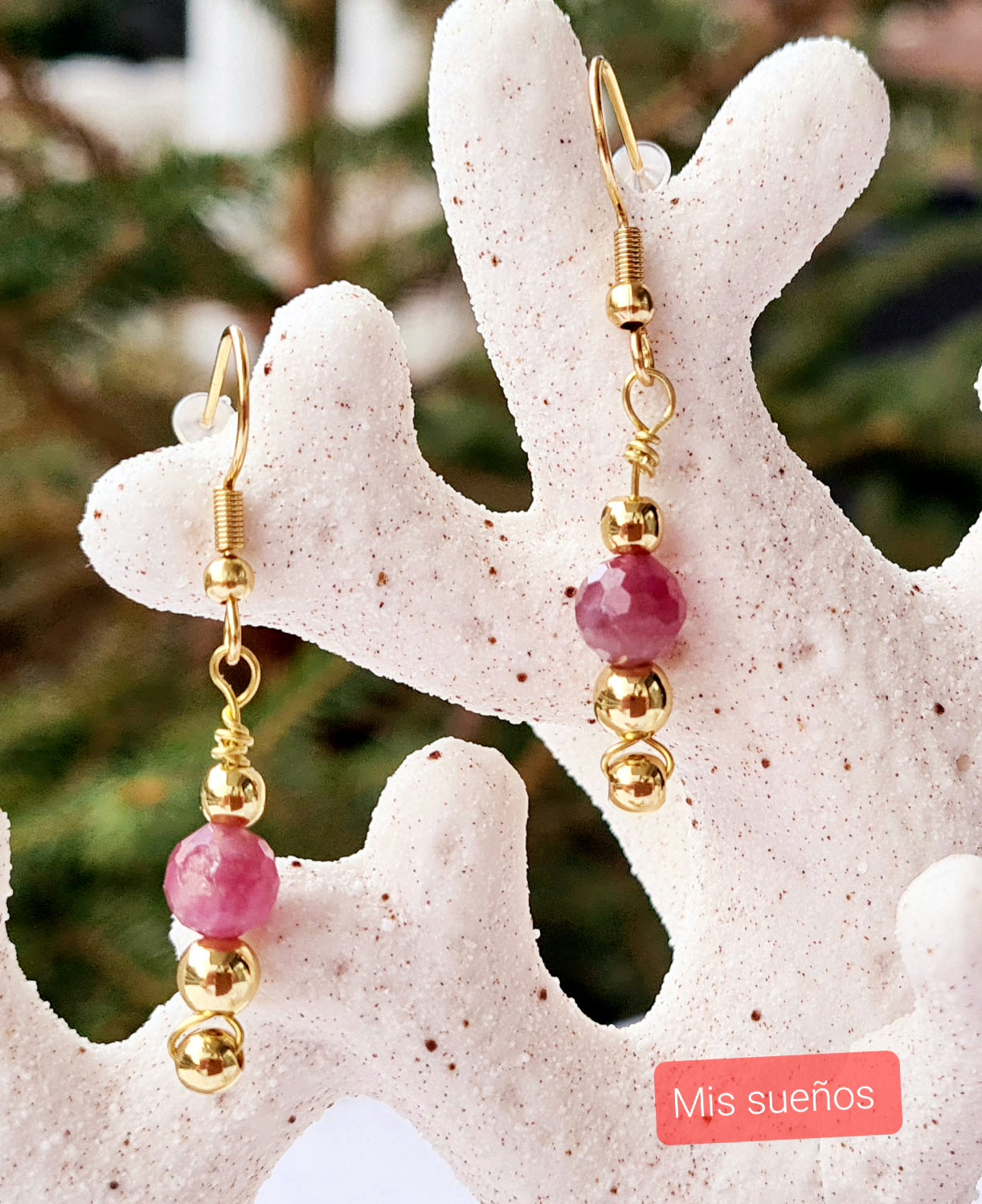 Edelstein-Ohrringe "Turmalin Pink"