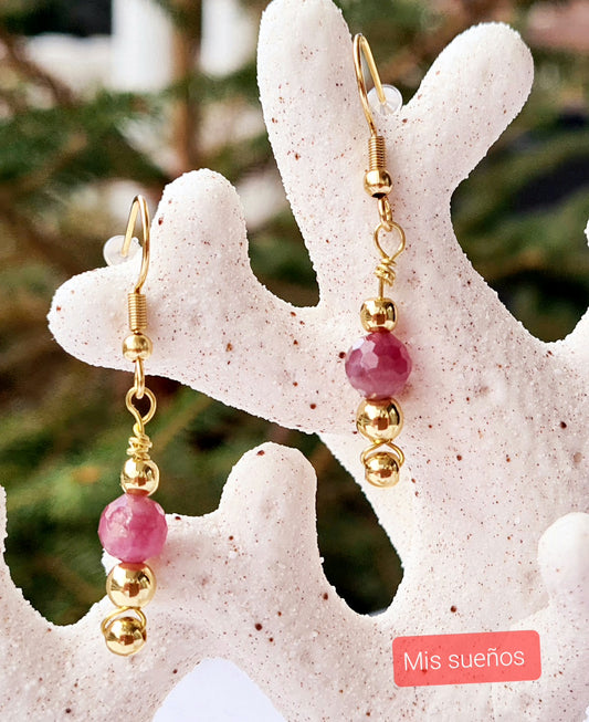 Edelstein-Ohrringe "Turmalin Pink"