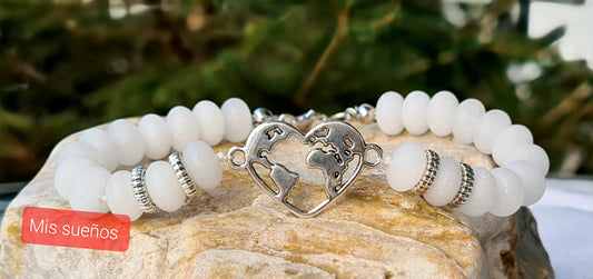 Edelstein-Armband "Schneequarz"