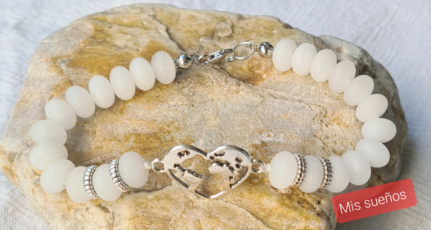 Edelstein-Armband "Schneequarz"