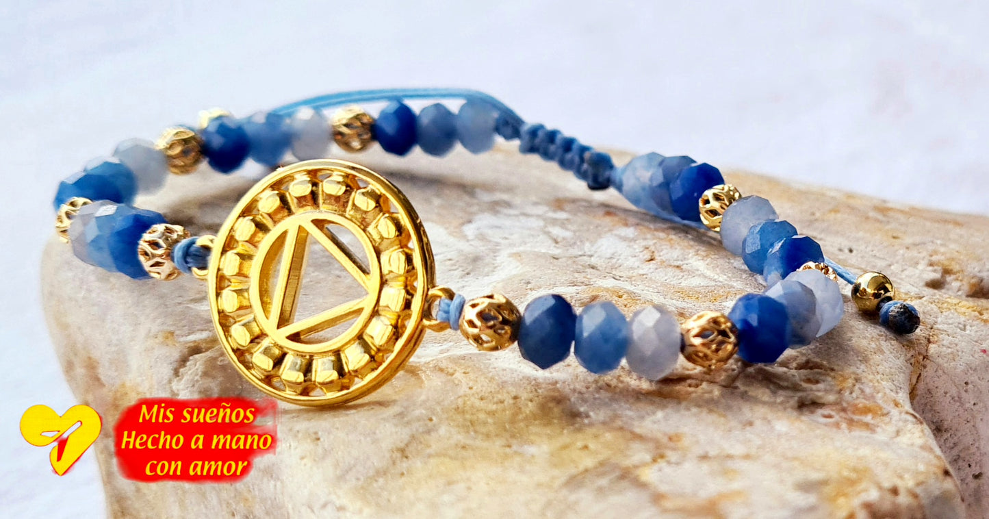 Armband Halschakra mit Blauquarz