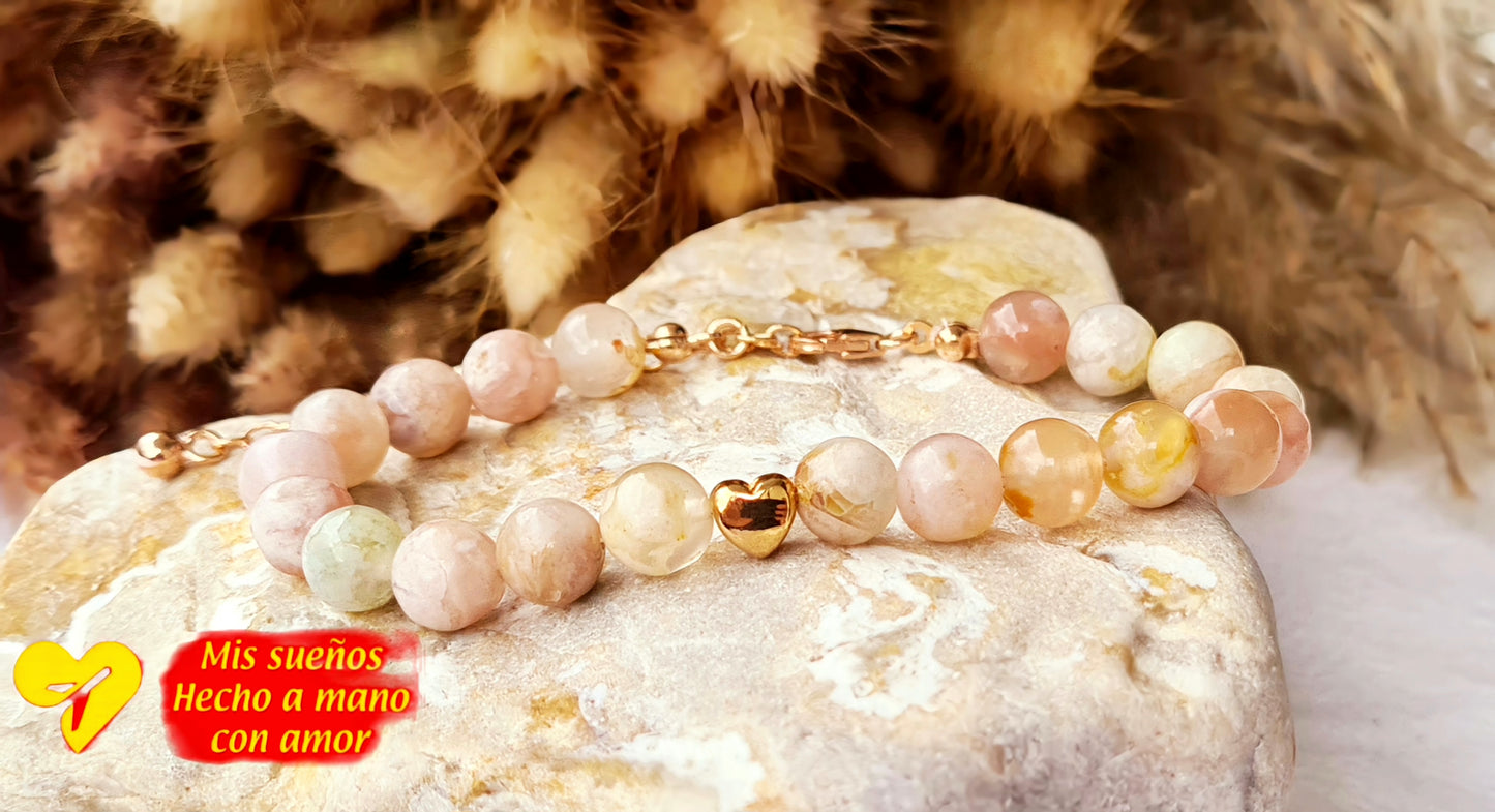 Armband "Kirschblüten-Achat"