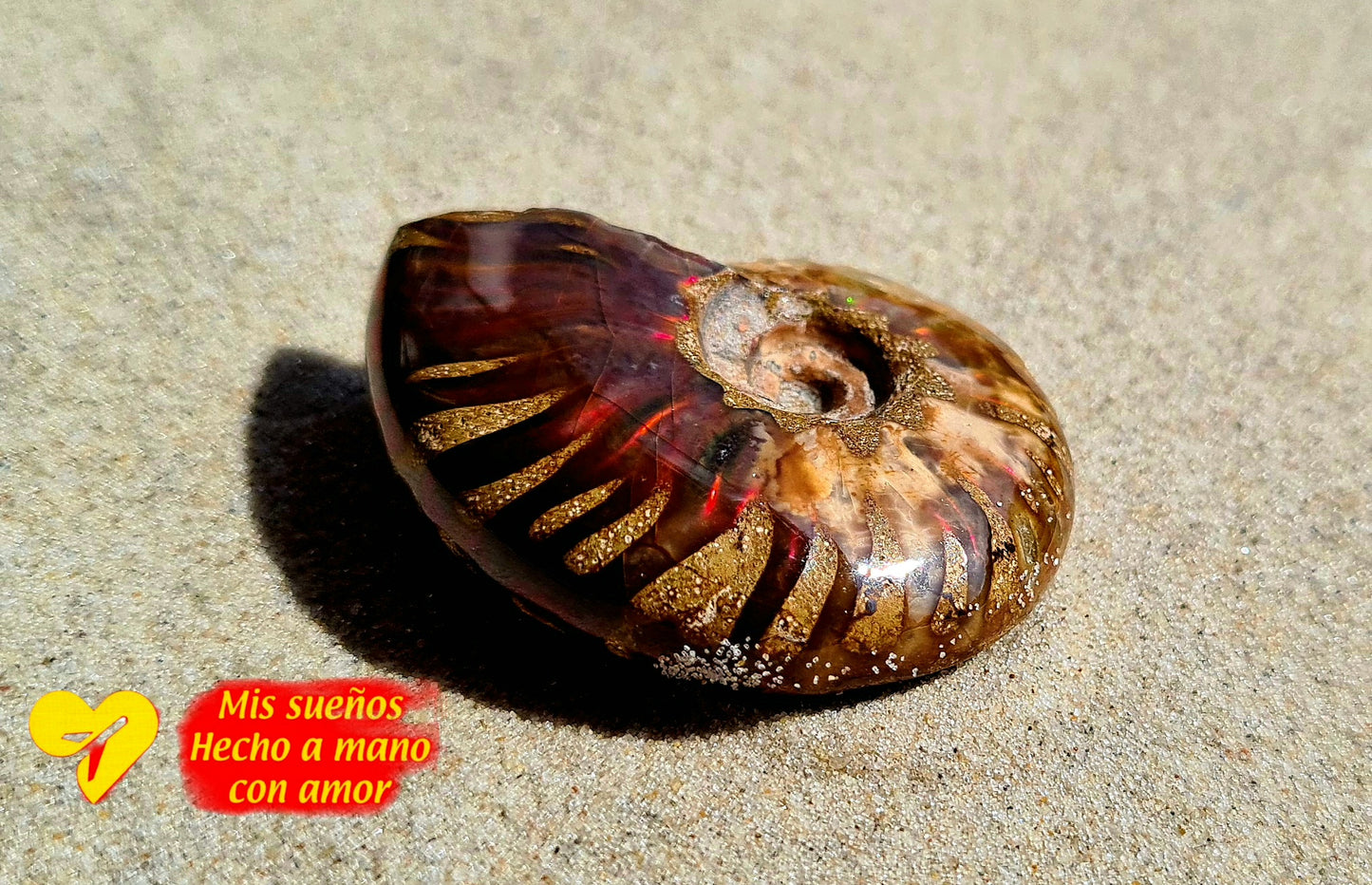 Ammonit Rot irisierend