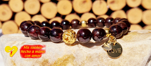 Armband Granat