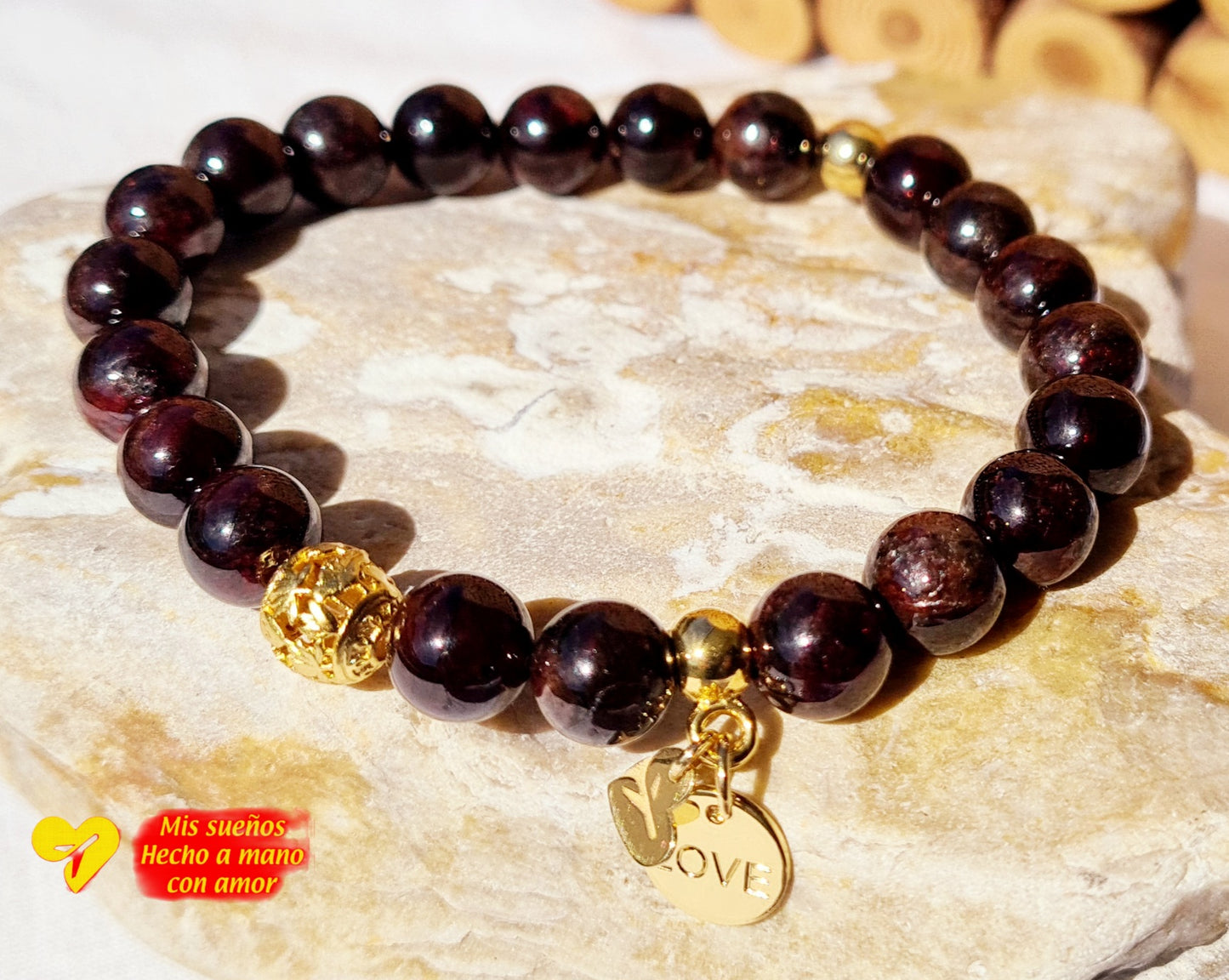 Armband Granat