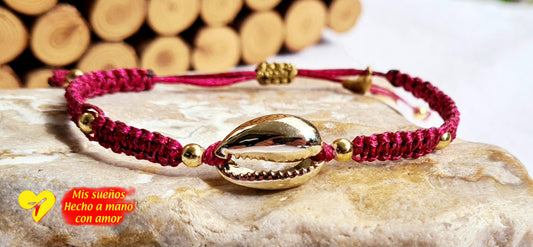 Makramee-Armband m. Kauri