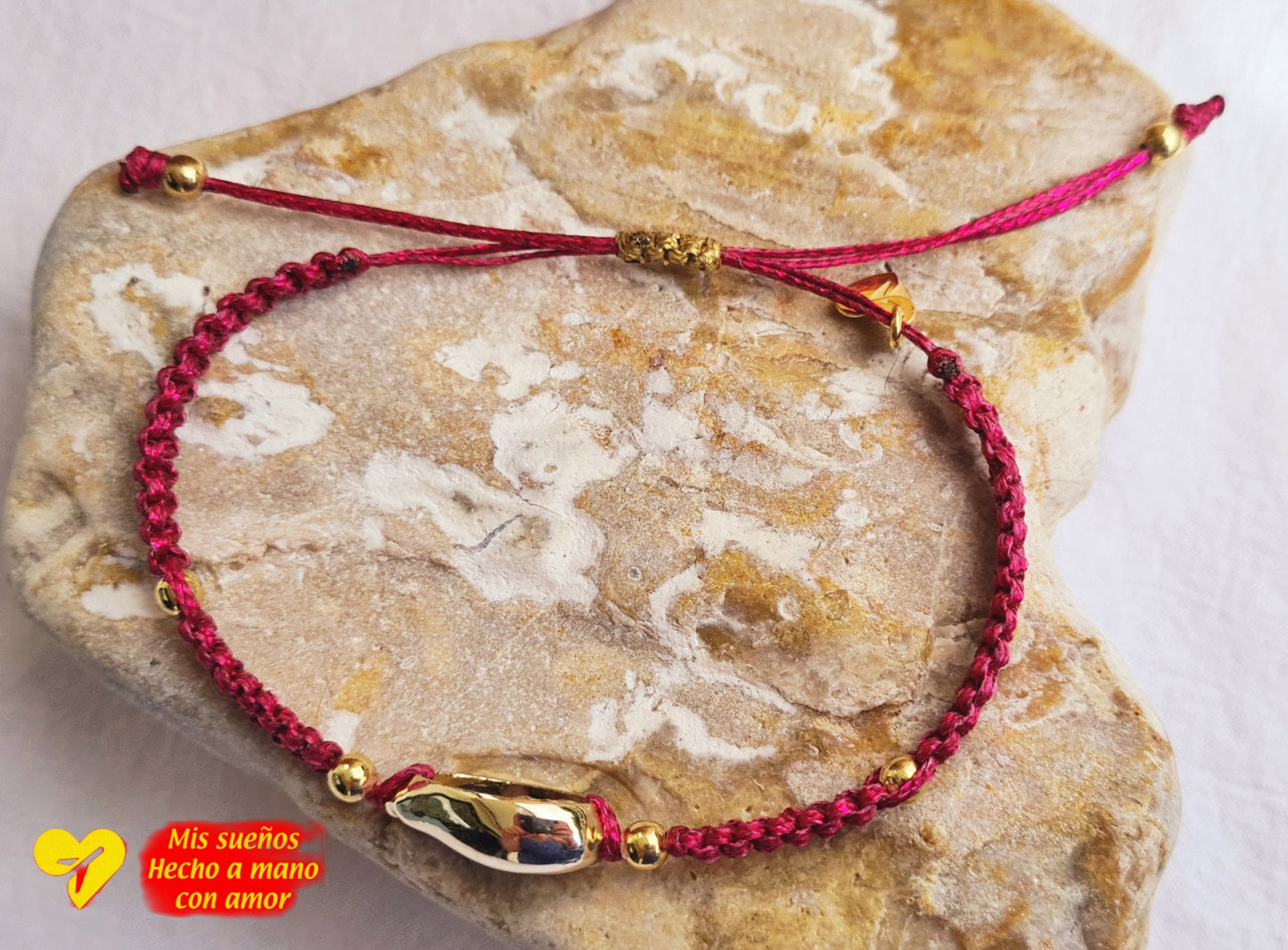 Makramee-Armband m. Kauri