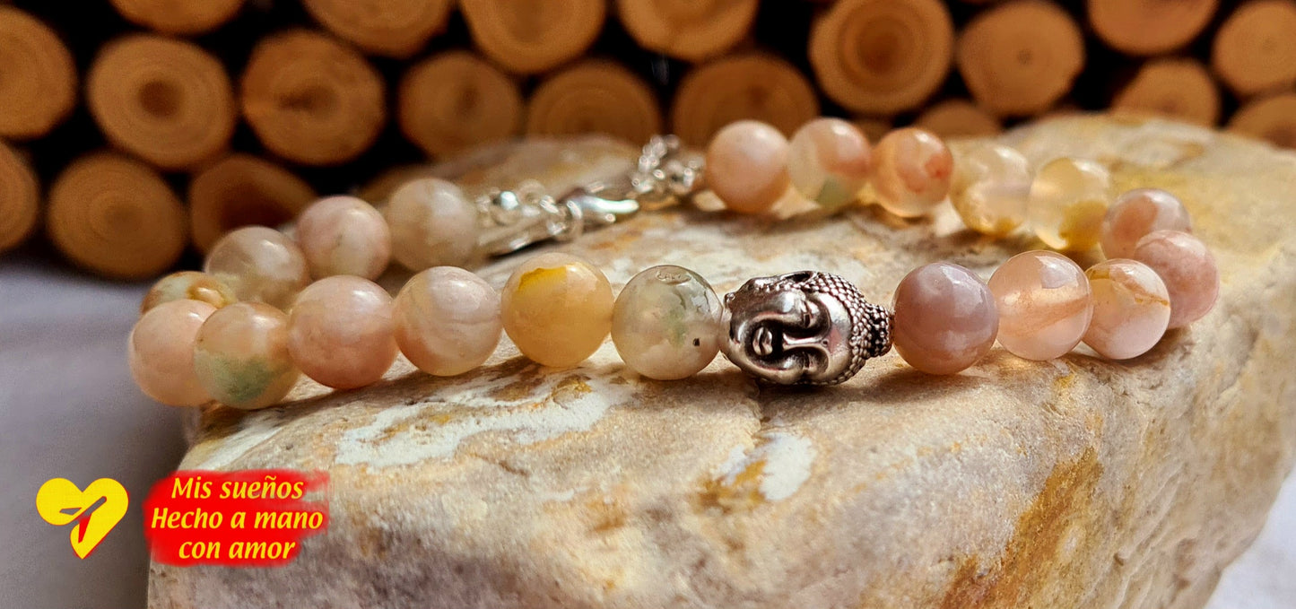Armband "Kirschblüten-Achat"