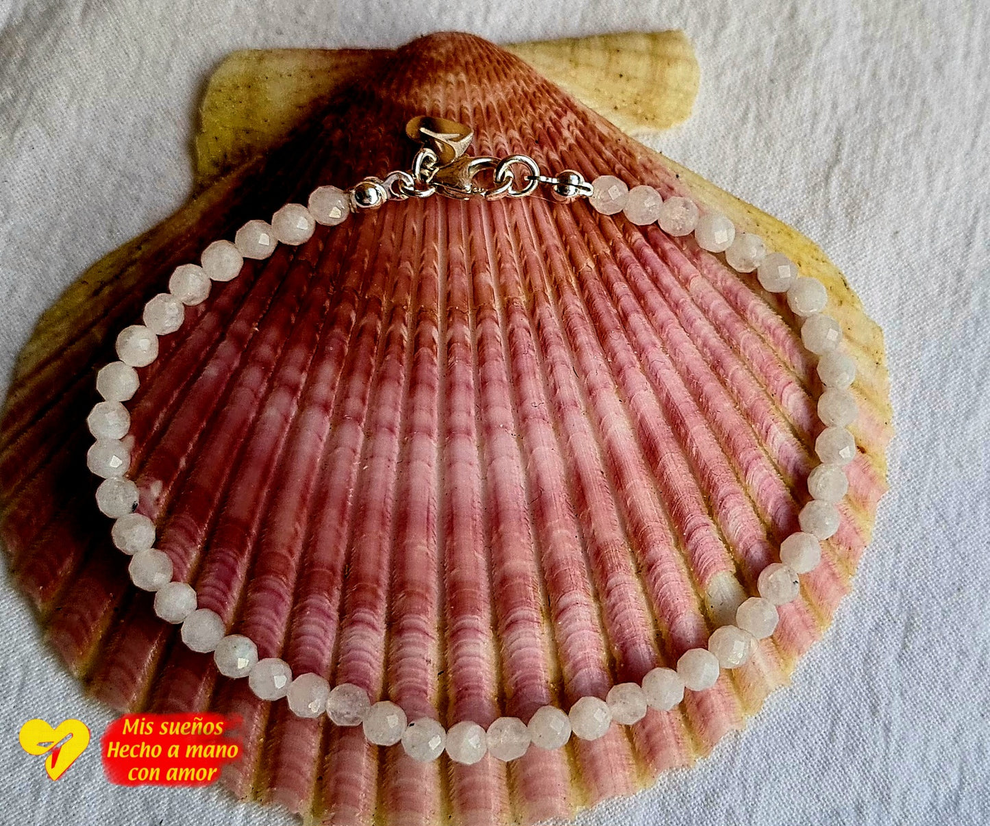 Armband Labradorit weiß