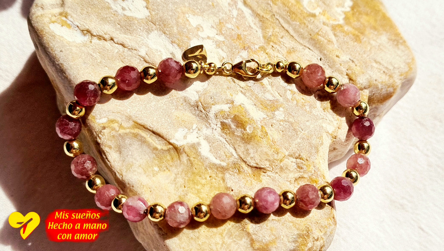 Turmalin pink Edelstein-Armband