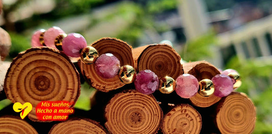 Turmalin pink Edelstein-Armband