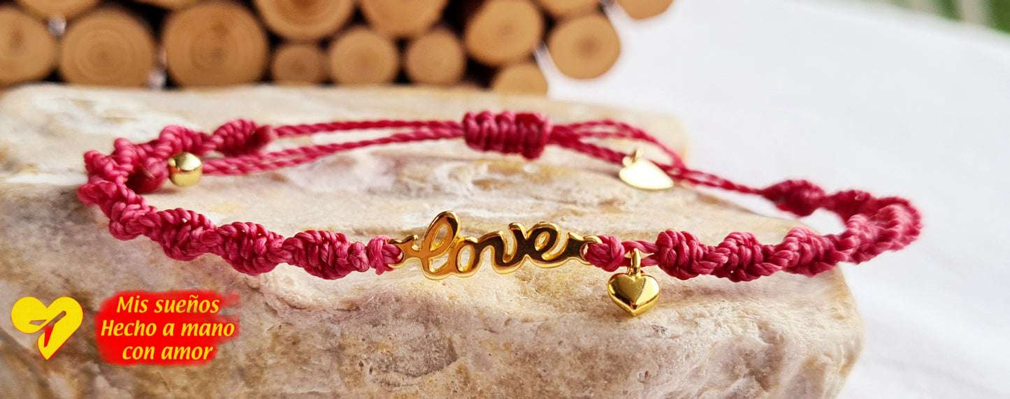 Makramee-Armband "Love"