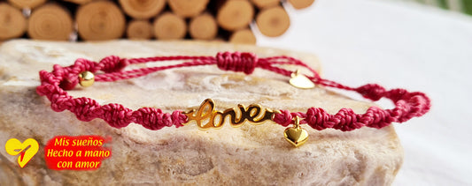 Makramee-Armband "Love"