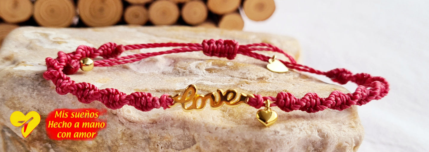 Makramee-Armband "Love"
