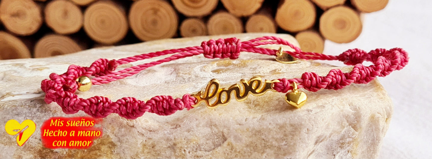 Makramee-Armband "Love"