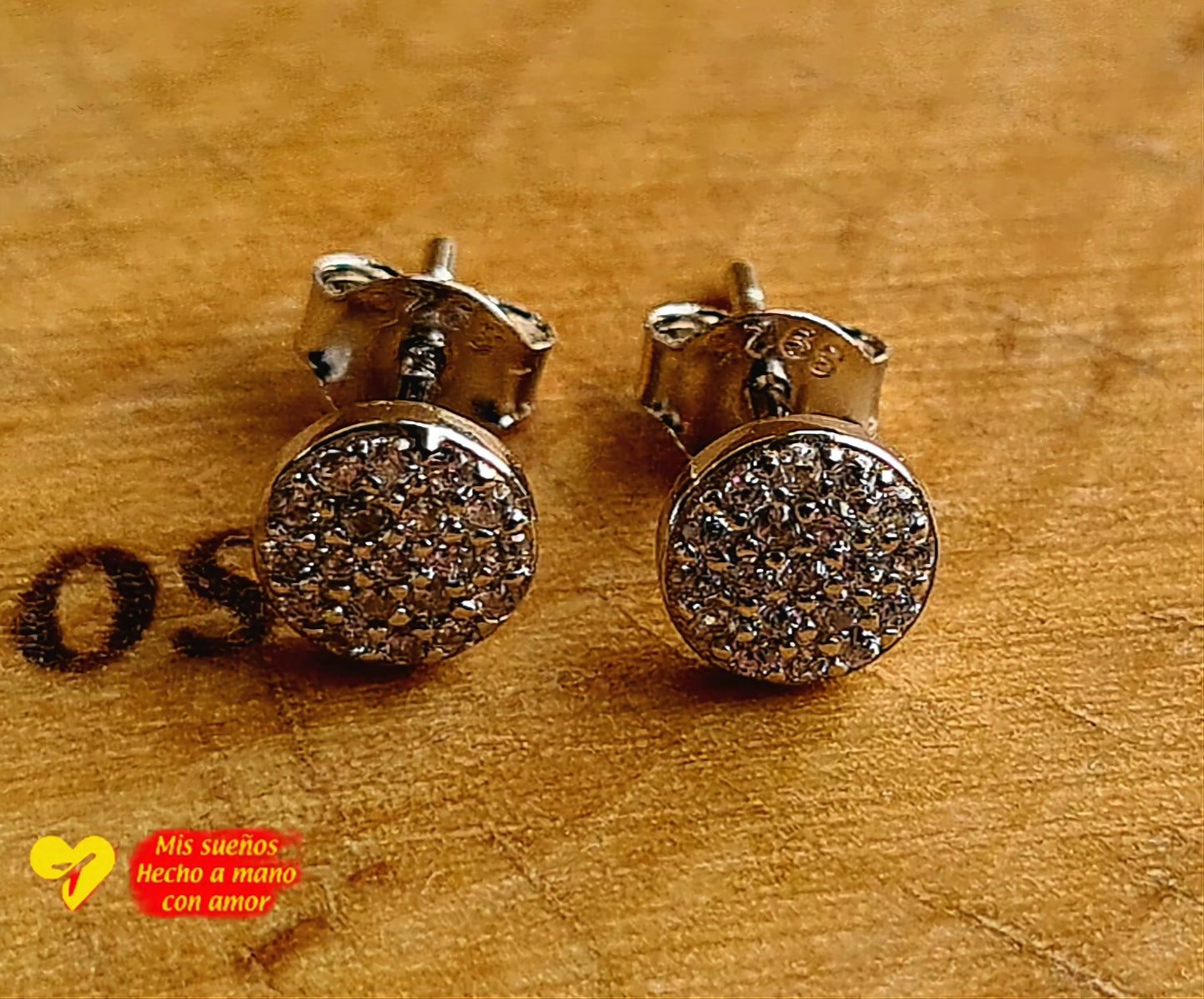 Ohrstecker "Rund m. Zirkonia" 925 Sterling Silber