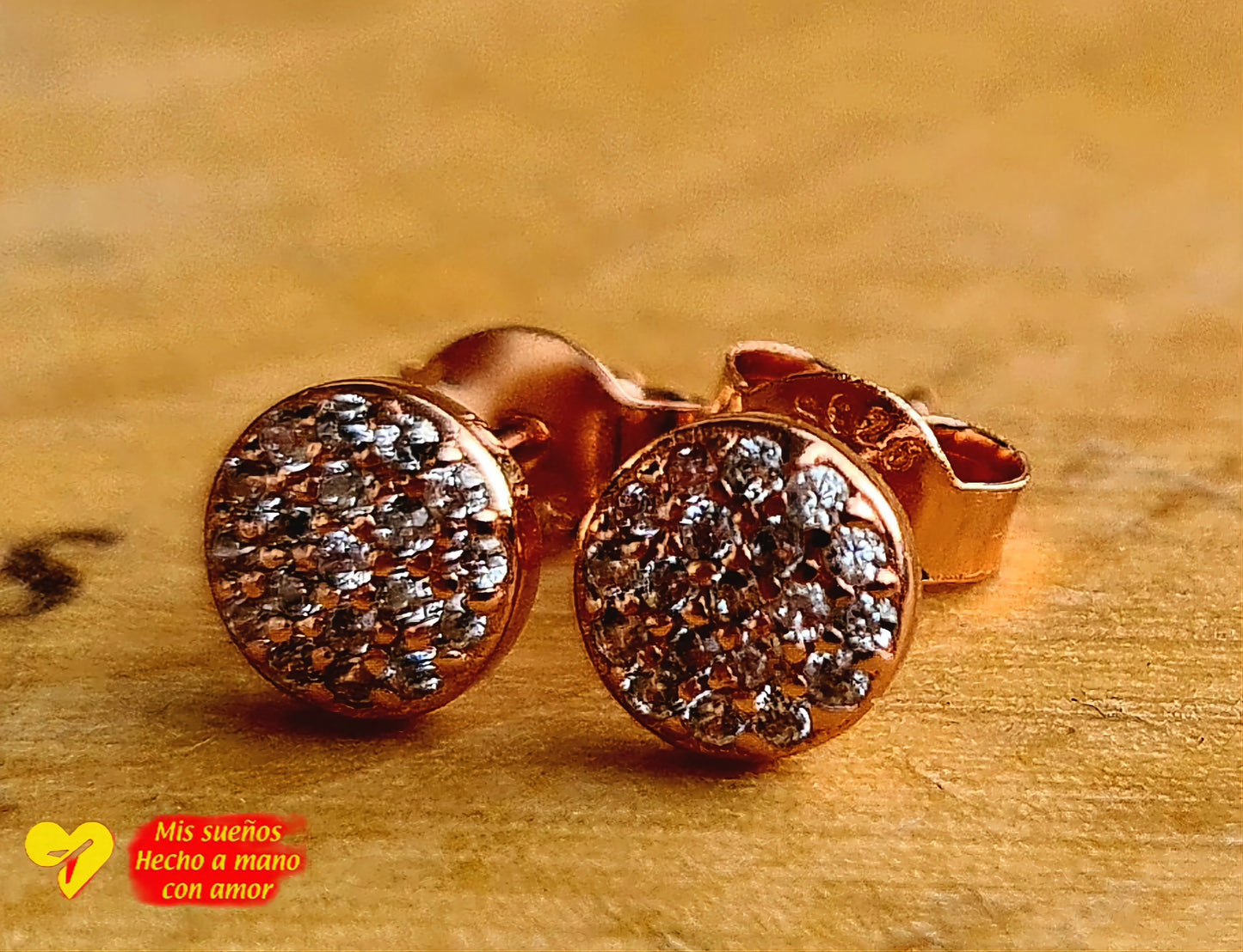 Ohrstecker "Rund m. Zirkonia" 925 Sterling Silber