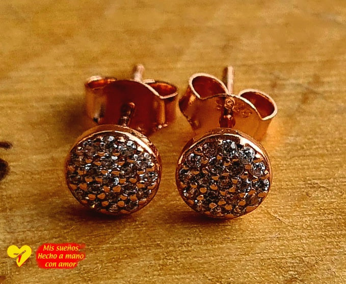Ohrstecker "Rund m. Zirkonia" 925 Sterling Silber