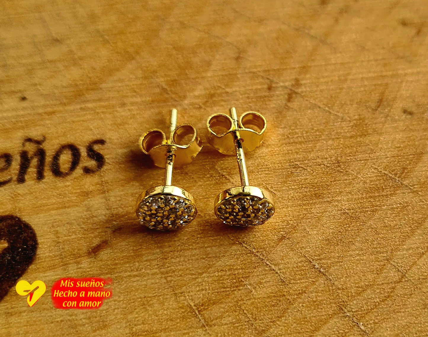 Ohrstecker "Rund m. Zirkonia" 925 Sterling Silber