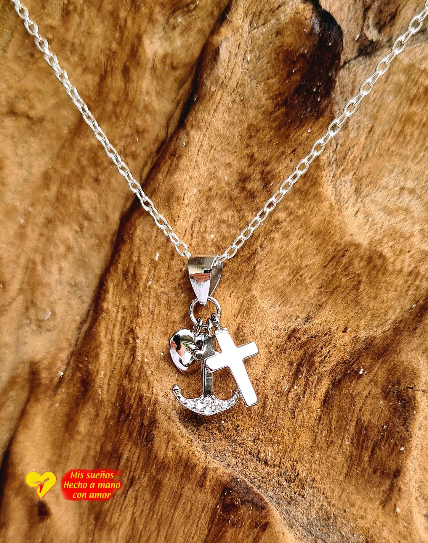 Liebe, Glaube, Hoffnung 925 Sterling Silber