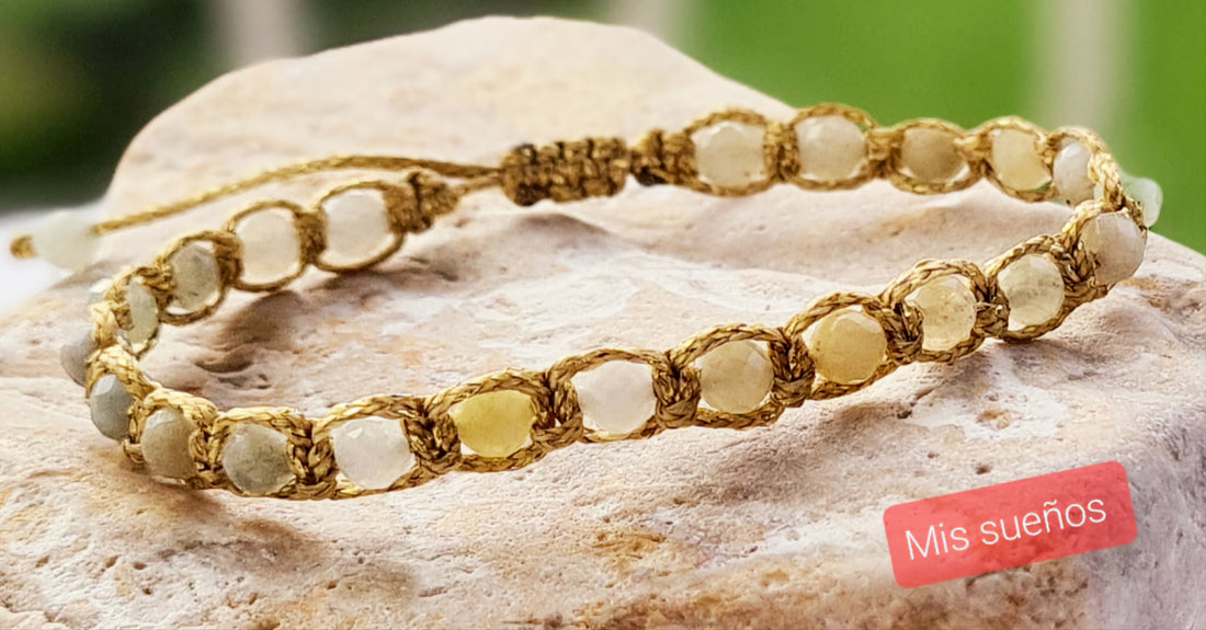 Makramee-Armband Burma-Jade