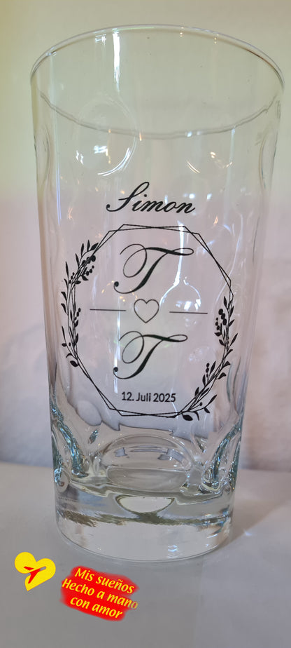 Gravur auf Pfälzer Dubbeglas