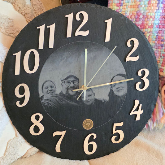 Wanduhr Schiefer